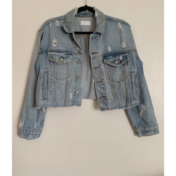 Some Like it Hot Boyish Harvey Cropped Denim Jacket XS - Picture 1 of 5